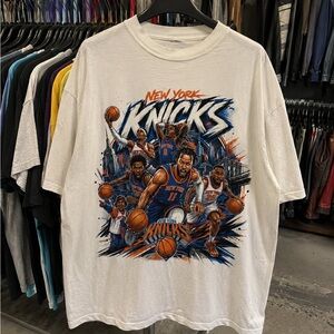 New York Knicks Graphic Tee - White & Blue new